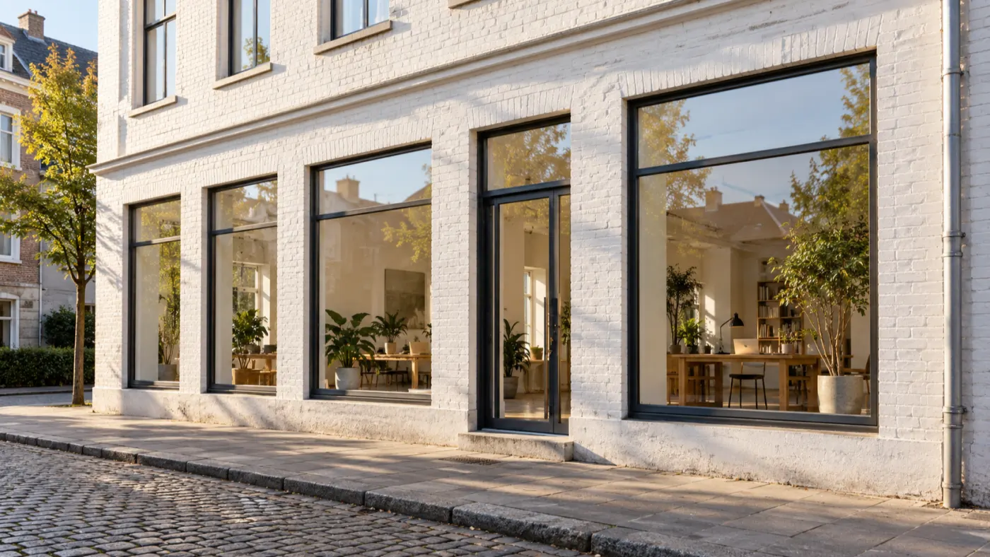 Example Studio’s street-level windows