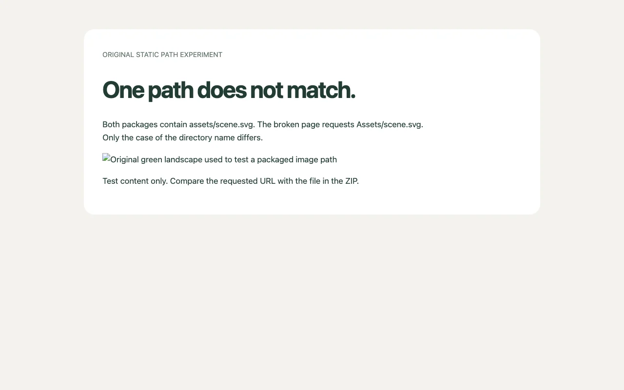 A broken image in the original image-path package before the directory case is corrected.